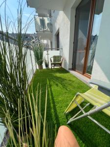 Vonkajšia záhrada v ubytovaní Apartament No. 26 Nad Iławką