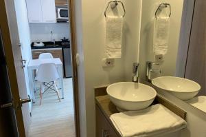 Koupelna v ubytování Apartahotel Connect Bogotá