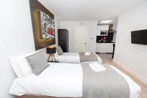 Kuchyň nebo kuchyňský kout v ubytování W6 Hotel