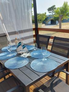 Balkón nebo terasa v ubytování Mobile Home Luna