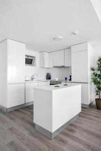 Nhà bếp/bếp nhỏ tại Janelas de Zimbra - Lovely Apartment with Pool and Sea View