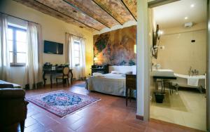 Istumisnurk majutusasutuses Villa Campomaggio Resort & SPA