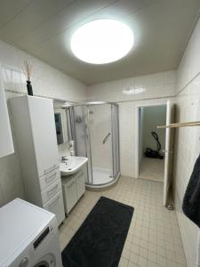 Koupelna v ubytování Meli´s Zirbenbett Ferienhaus