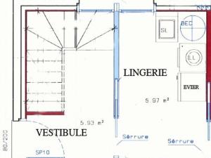 Plán poschodí v ubytovaní Studio lumineux avec loggia, à 50m de la plage, parking privé, proche commerces et restaurants - FR-1-306-1236