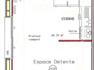 Plán poschodí v ubytovaní Studio lumineux avec loggia, à 50m de la plage, parking privé, proche commerces et restaurants - FR-1-306-1236