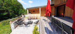 Balkón alebo terasa v ubytovaní Gîte LES TERRASSES 3