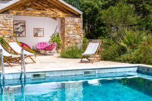 Πισίνα στο ή κοντά στο Mai's Cottage