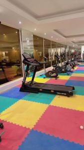 Fitness centrum a/nebo fitness zařízení v ubytování سويت ابحر سكن خاص SUITE OBHUR private accommodation