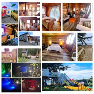 a collage of pictures of different homes at Cabañas Kompatzki in Ancud