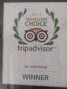 Certifikát, hodnocení, plakát nebo jiný dokument vystavený v ubytování Guesthouse S&L
