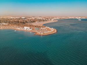 an aerial view of a beach with a resort at Lemon & Soul Makadi Garden in Hurghada
