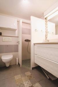a bathroom with a toilet and a sink at GASSPON - Golfe de St-Tropez - Mazet dans domaine privé avec piscine et tennis in Cogolin