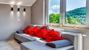 Χώρος καθιστικού στο Apartament Szary Kamień w Świeradowie Zdrój - 5D Apartamenty