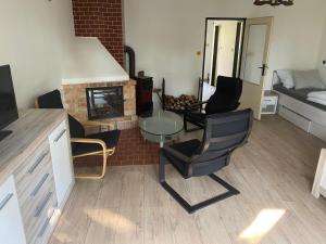 Kuchyň nebo kuchyňský kout v ubytování Apartmán Pod Mandloní