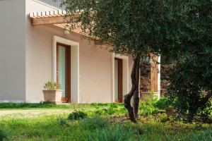 a house with a tree in front of it at Sa Guardia de Ferricci in Solanas