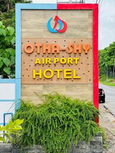 a sign for an air port hotel at Otha Shy Airport Transit Hotel in Katunayaka