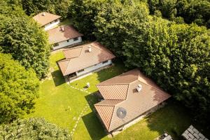 an overhead view of a house with a roof at Gabarite Holiday Village in Apriltsi