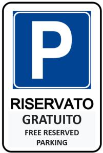 a parking sign with the words rreperoariaariagraitutionhibitedhibited at Residence O'Sole Mio Pompei in Pompei