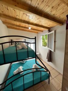 a bedroom with two bunk beds in a house at Rodovani Cottage in Antípaxos