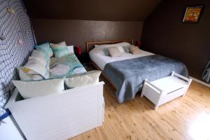 Postel nebo postele na pokoji v ubytování Chambre d'hôte Blankenberge