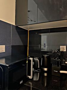 Kuchyň nebo kuchyňský kout v ubytování Work/Relaxation Blend Apartment
