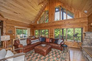 a living room with a couch and a fireplace at Family Sanity in McHenry +55 photos