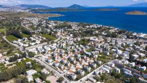 an aerial view of the city of šibenik and the ocean at Bodrum Ortakent Luxury Private Villa with Pool in Bodrum City