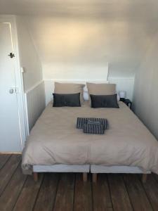 Ένα ή περισσότερα κρεβάτια σε δωμάτιο στο Maison Triplex du jardin des plantes