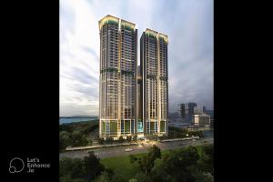 a rendering of a tall building in a city at Atlantis Residences 1BR By 360 HOME in Melaka