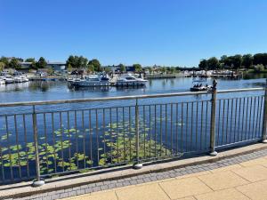 a view of a river with boats in the water at Five bedroom waterfront house in Carrick on Shannon