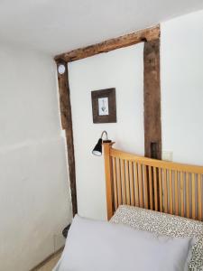 Postel nebo postele na pokoji v ubytování Donauwelle