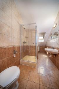 Koupelna v ubytování Nefelejcs Hotel
