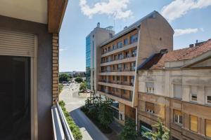 desde el balcón de un edificio en PORTOFINO, with private PARKING, en Novi Sad