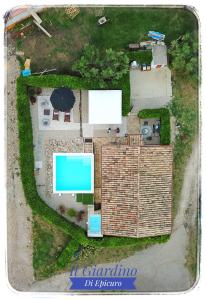 an overhead view of a house with a roof at Il Giardino Di Epicuro in Rocca San Giovanni