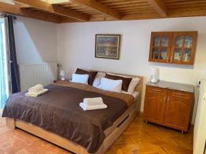 Posteľ alebo postele v izbe v ubytovaní Balatonfüred - Péter apartman