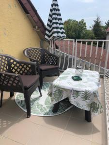 Balkón alebo terasa v ubytovaní Balatonfüred - Péter apartman