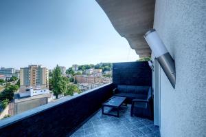 Balkón alebo terasa v ubytovaní Apartament Panorama