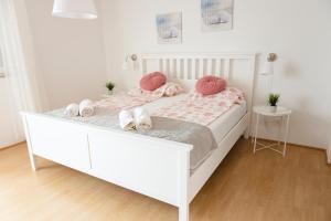 Postel nebo postele na pokoji v ubytování Studio-Appartements Emwey