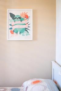Uma cama ou camas num quarto em Appartamento Nautilus