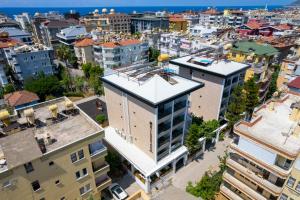 Nespecifikovaný výhled na destinaci Alanya nebo výhled na město při pohledu z hotelu