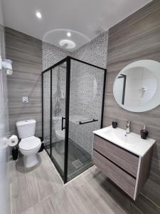 Phòng tắm tại Quinta do Ribeiro