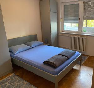 Кровать или кровати в номере Centar Kostic Novi Sad