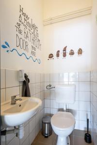 Kúpeľňa v ubytovaní Island Hostel Budapest