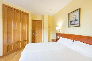 Postel nebo postele na pokoji v ubytování Hostal Alda Río Duero