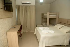 Krevet ili kreveti u jedinici u okviru objekta HN-Hotel Natal Penha