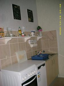 Kuchyň nebo kuchyňský kout v ubytování scheels-ferienwohnung
