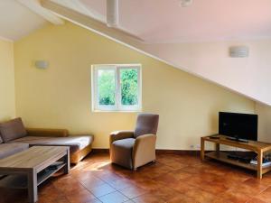 TV a/nebo společenská místnost v ubytování Rafailovici Holiday Apartments