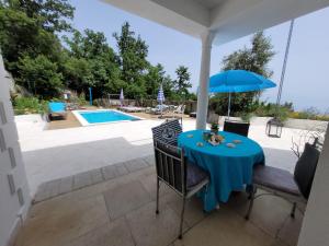 Bazén v ubytování Ferienwohnung mit Pool Kroatien mit Meerblick und Pool nebo v jeho okolí