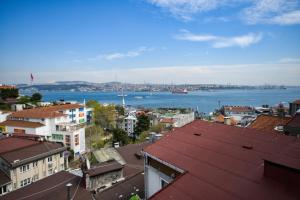 eine Stadt mit Blick auf das Wasser und die Gebäude in der Unterkunft Cihangir by Aydin Suite Hotel in Istanbul