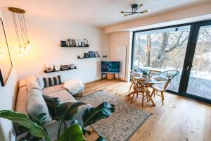 Posezení v ubytování Apartmán Místo Na Vzduchu